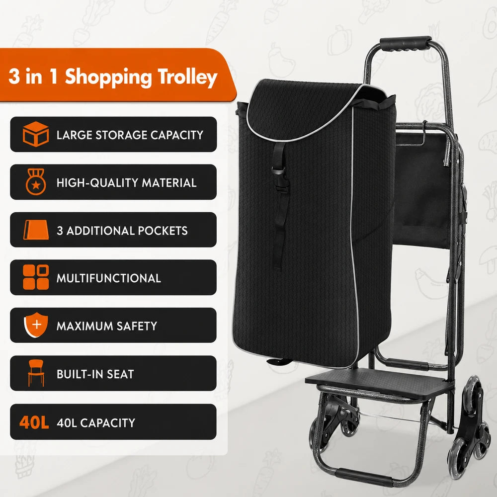 Stair Climbing Grocery Trolley