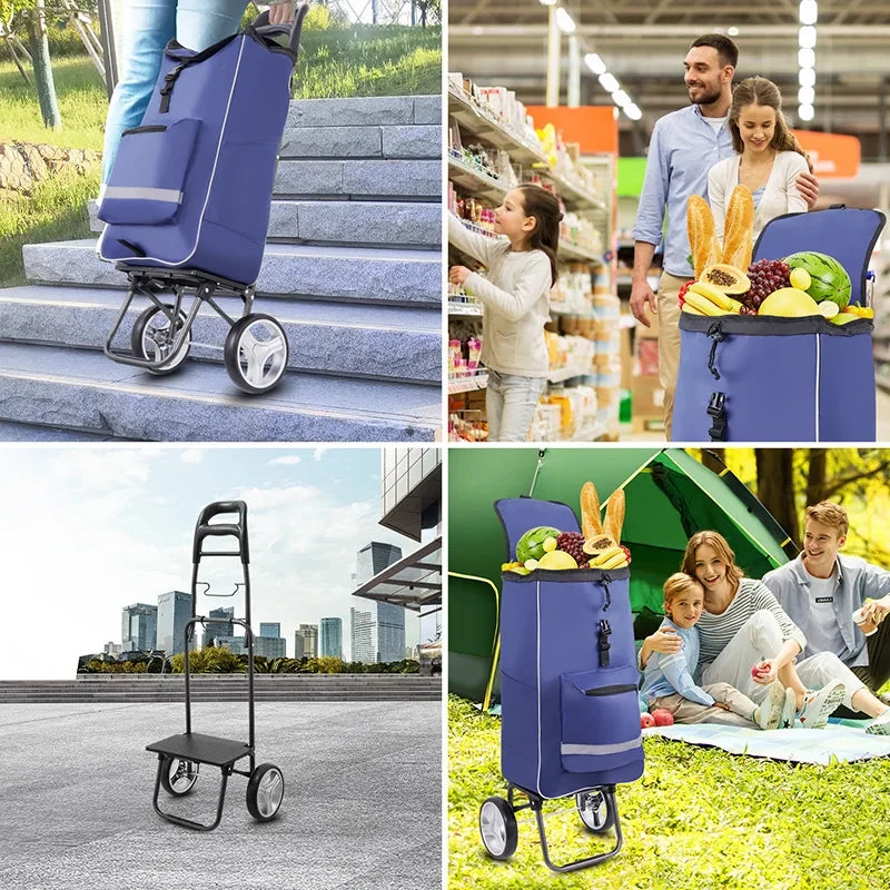 Folding Stair Climbing Shopping Cart