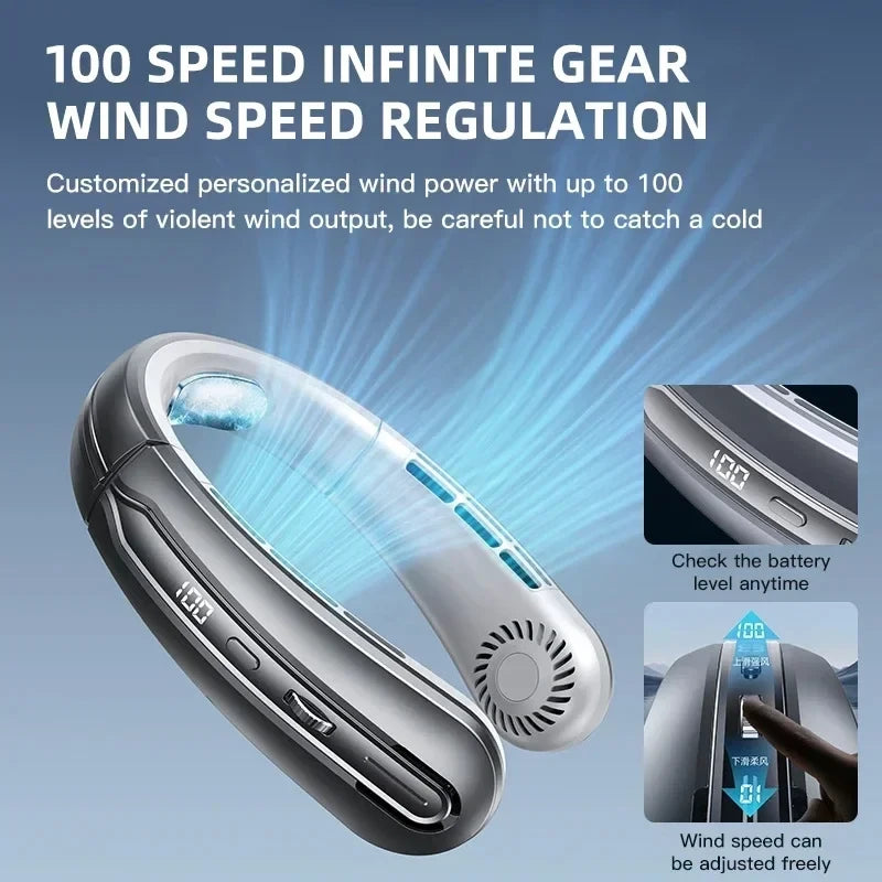 Portable Rechargeable Bladeless Neck Fan