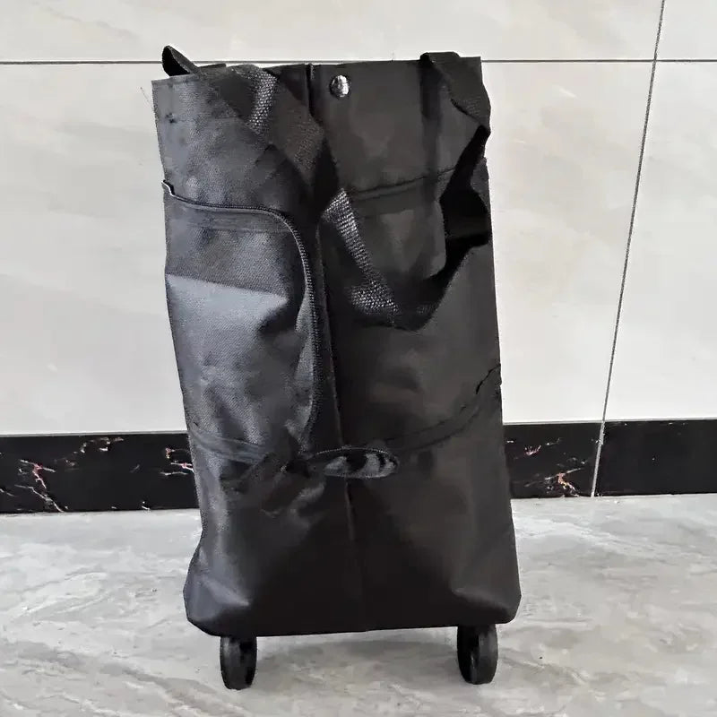 Foldable Portable Shopping Cart with Wheels Lightweight Backpack Hand Cart for Home Outdoor