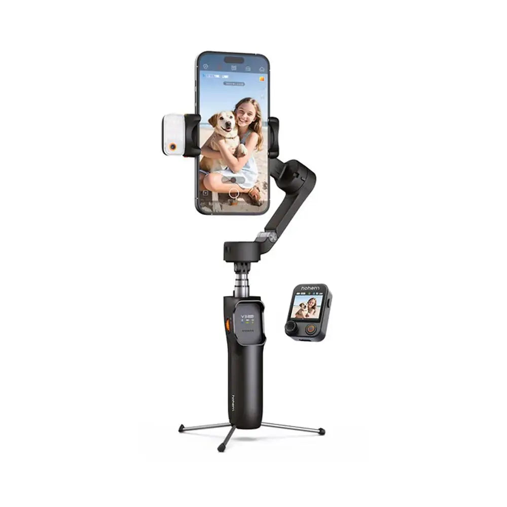 Hohem Isteady V3 Ultra Smartphone Stabilizer AI Face Tracking 3-Axis Phone Gimbal Built-in Selfie Stick Portable IPhone15/Samsun