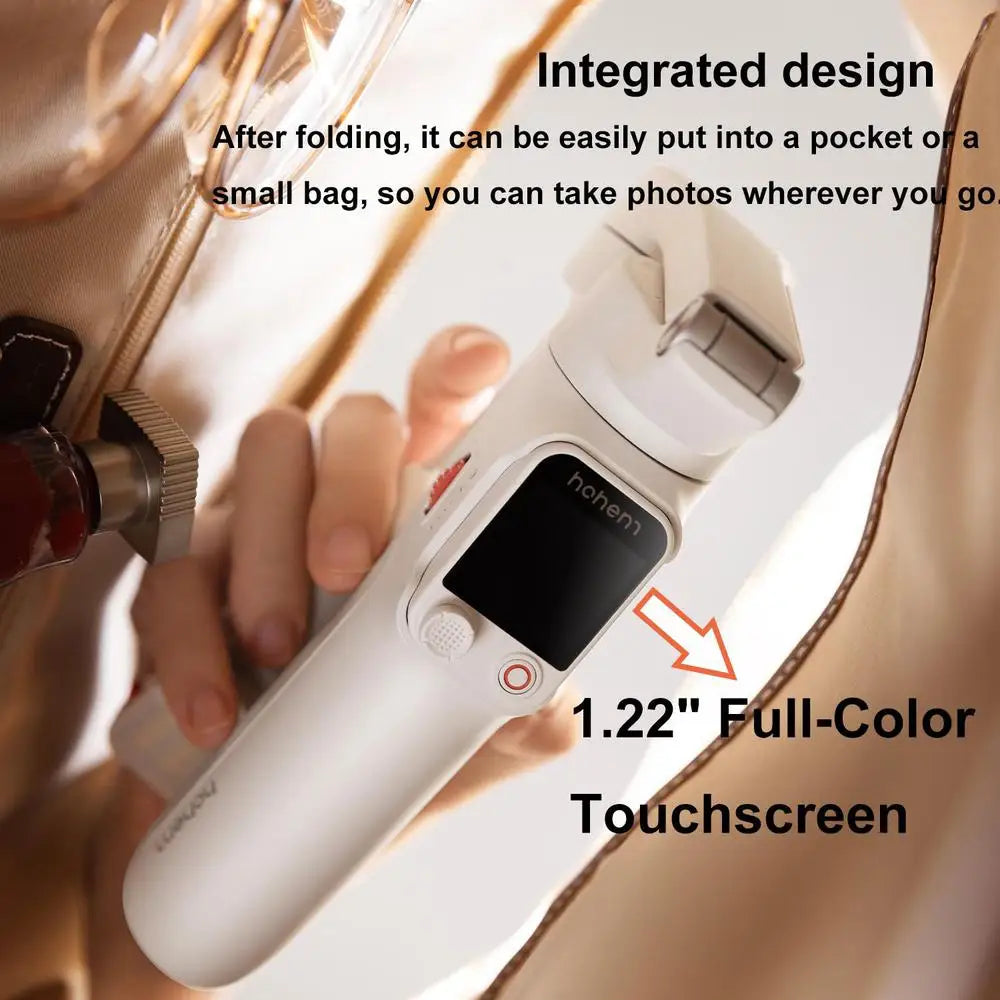 Hohem Isteady V3 Ultra Smartphone Stabilizer AI Face Tracking 3-Axis Phone Gimbal Built-in Selfie Stick Portable IPhone15/Samsun