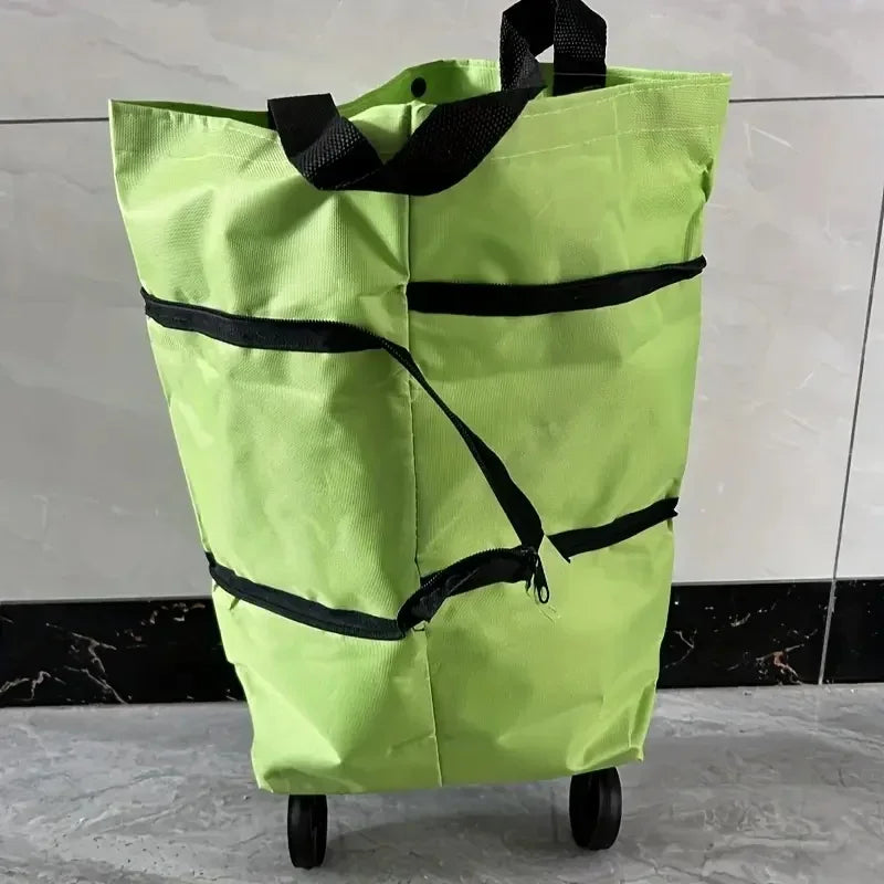 Foldable Portable Shopping Cart with Wheels Lightweight Backpack Hand Cart for Home Outdoor