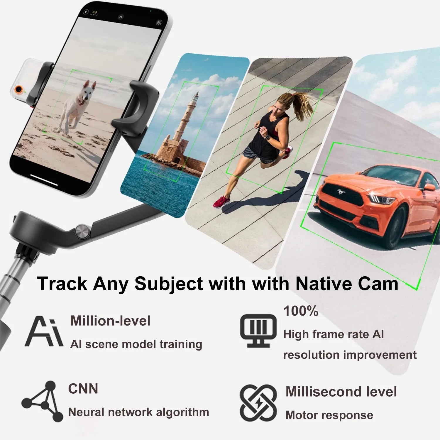 Hohem Isteady V3 Ultra Smartphone Stabilizer AI Face Tracking 3-Axis Phone Gimbal Built-in Selfie Stick Portable IPhone15/Samsun