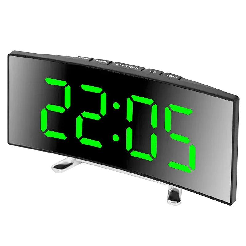 Latest Digital Clock LED Alarm Clock Bedroom Electronic Desktop Clock With Temperature Display Adjustable Brightness 12/24 Hours