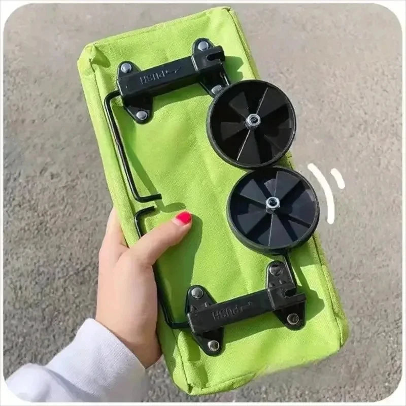 Foldable Portable Shopping Cart with Wheels Lightweight Backpack Hand Cart for Home Outdoor